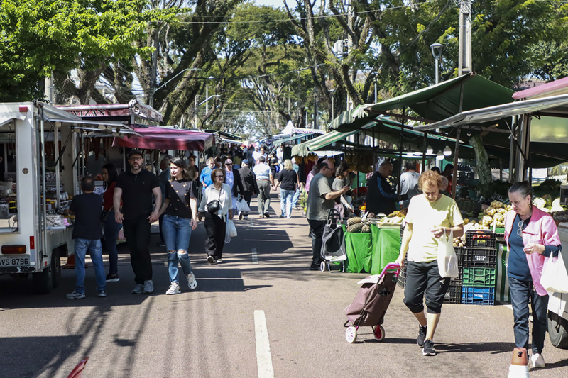 Curitiba's open-air markets set up at eight locations this Sunday